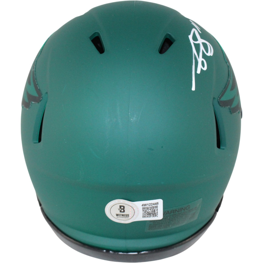 AJ Brown Autographed Philadelphia Eagles Rave Mini Helmet Beckett Witness 54026