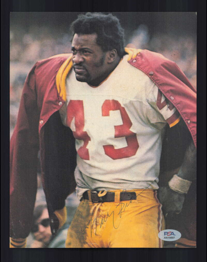 Larry Brown PSA DNA Signed  Vintage 8x10 Photograph Autograph Washington