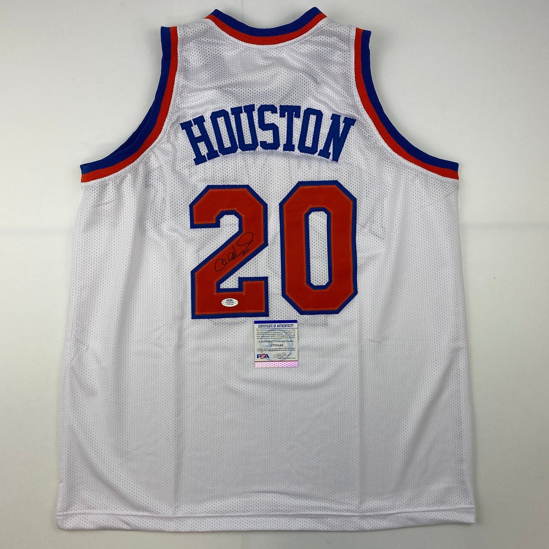Autographed/Signed Allan Houston New York White Jersey PSA/DNA COA