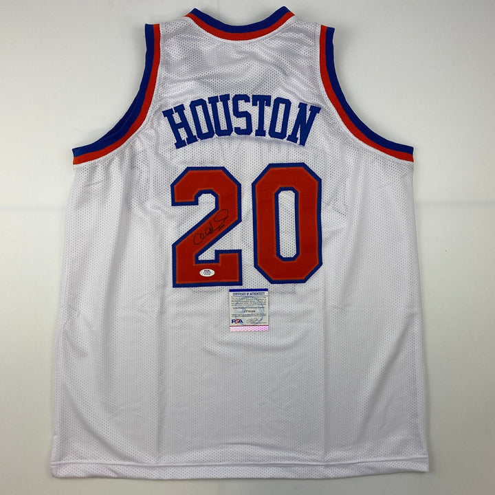Autographed/Signed Allan Houston New York White Jersey PSA/DNA COA