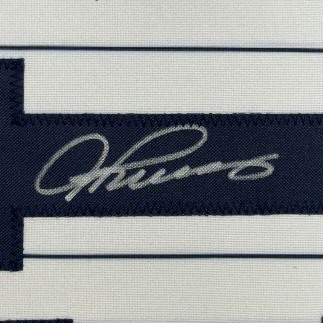 Framed Signed Alex Rodriguez 35x39 New York Pinstripe Jersey JSA COA