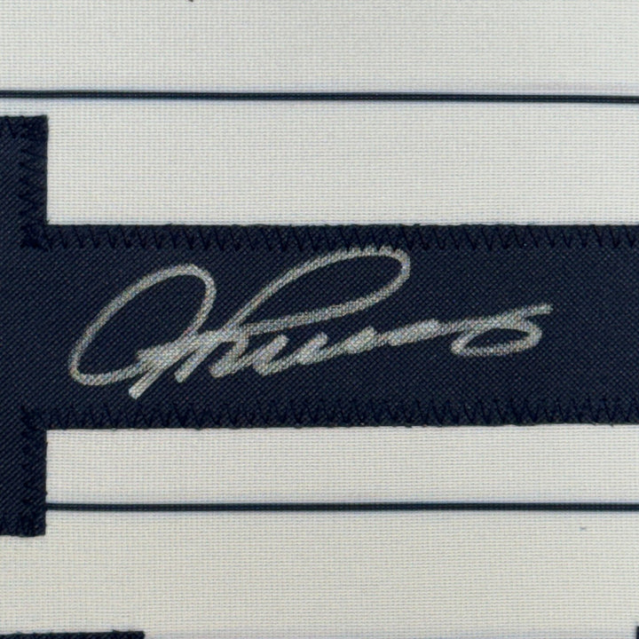 Framed Signed Alex Rodriguez 35x39 New York Pinstripe Jersey JSA COA