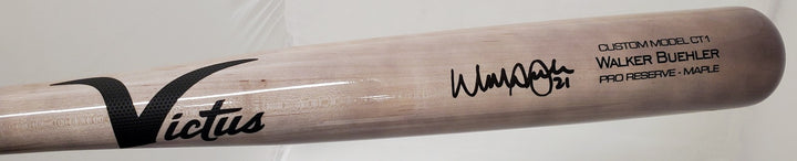 Walker Buehler Signed Blonde Victus Game Model Bat Dodgers, Red Sox Beckett QR