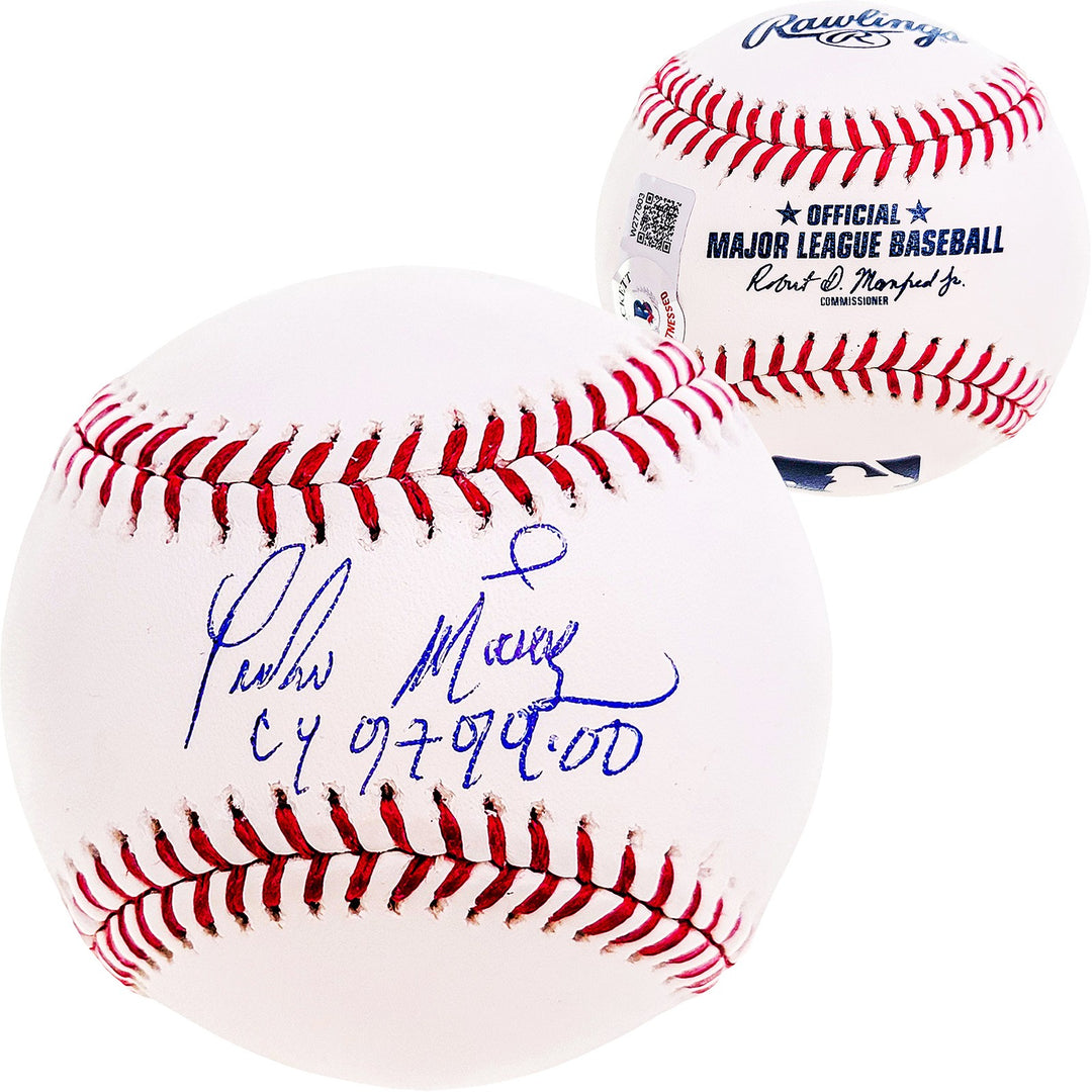Pedro Martinez Signed Official MLB Baseball Red Sox "CY 97-99-00" Beckett Wit
