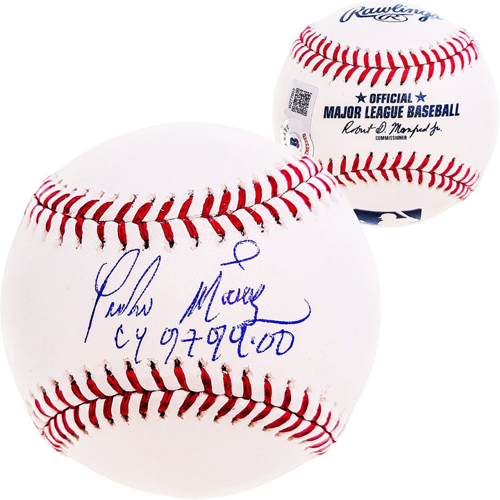 Pedro Martinez Signed Official MLB Baseball Red Sox "CY 97-99-00" Beckett Wit