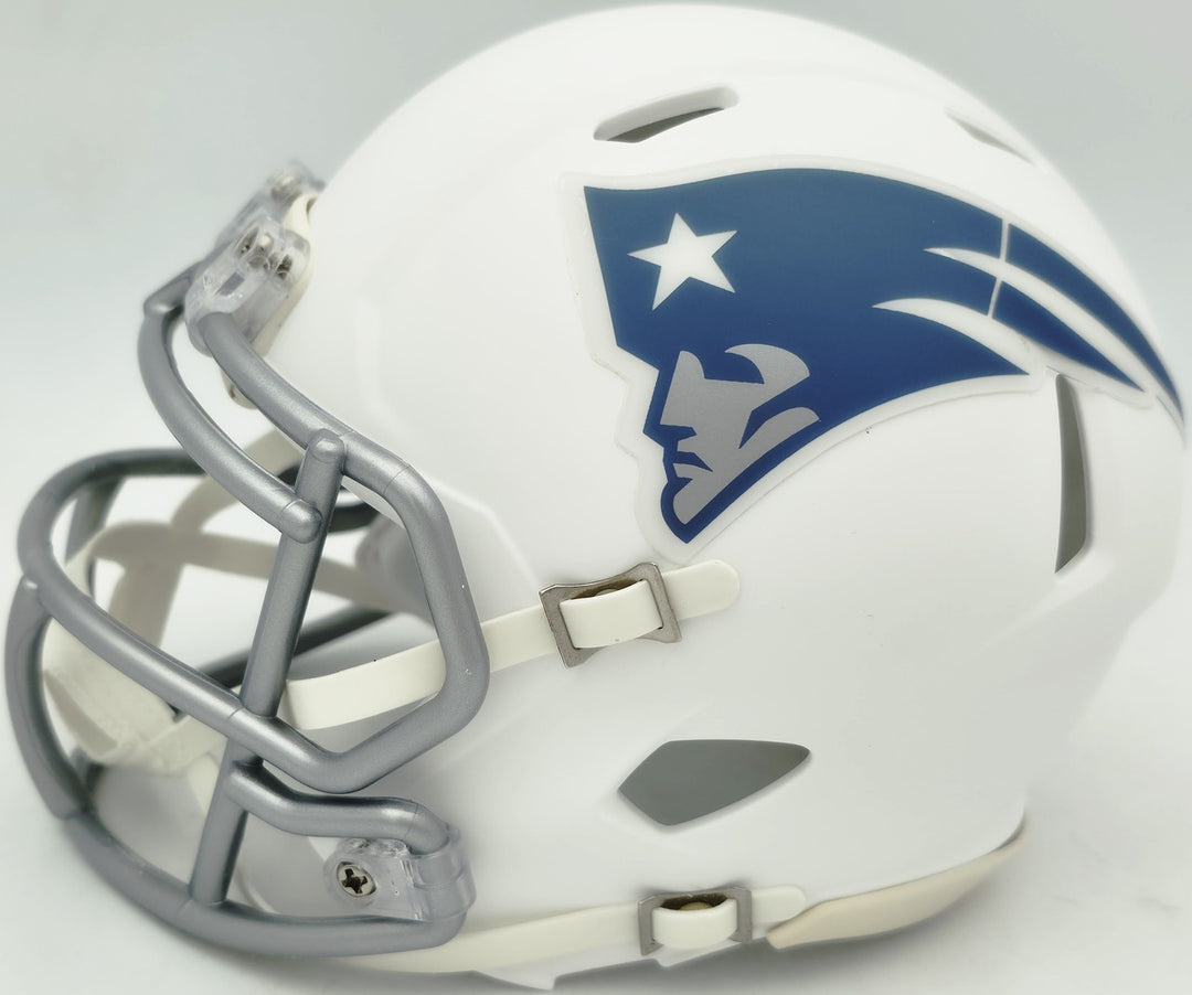 Mike Vrabel Signed Patriots White Rivalries Mini Helmet JSA Witness