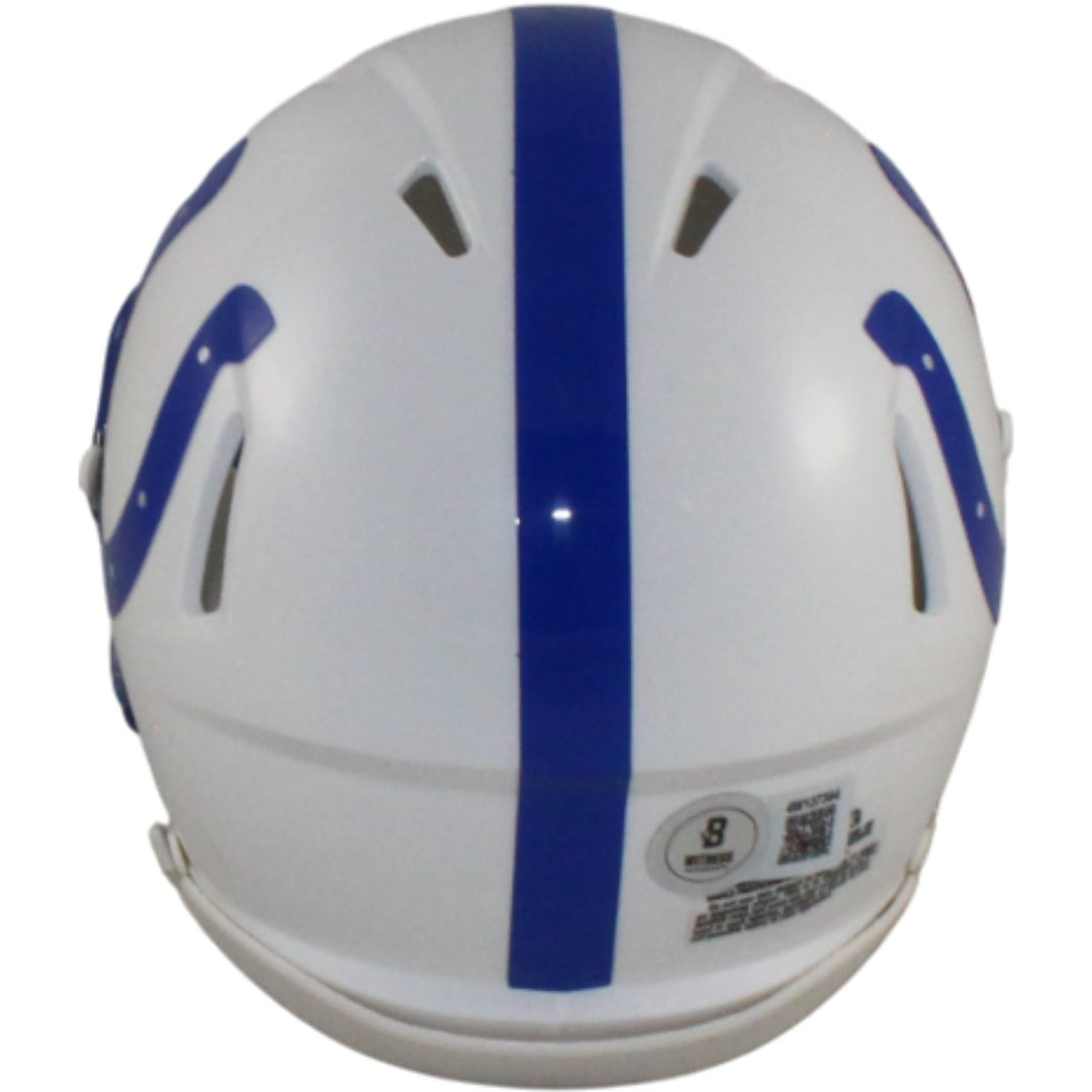 Edgerrin James Autographed Indianapolis Colts TB Mini Helmet HOF Beckett W 54759