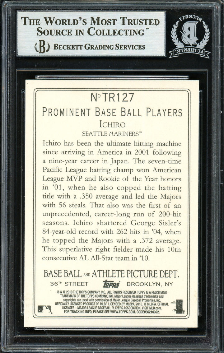 Ichiro Suzuki Signed 2010 Topps Turkey Red Card TR127 Mariners Beckett #12669113