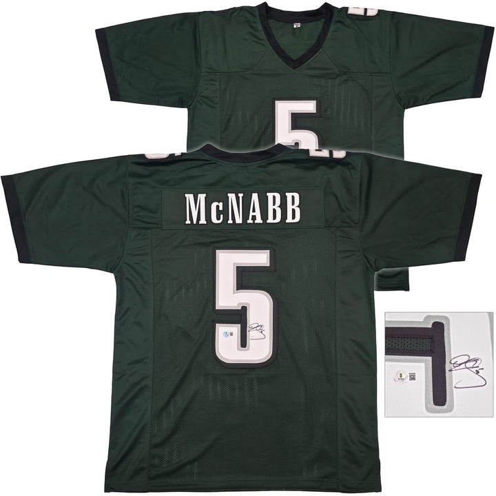 Philadelphia Eagles Donovan McNabb Signed Green Jersey IS Holo & Beckett Witness