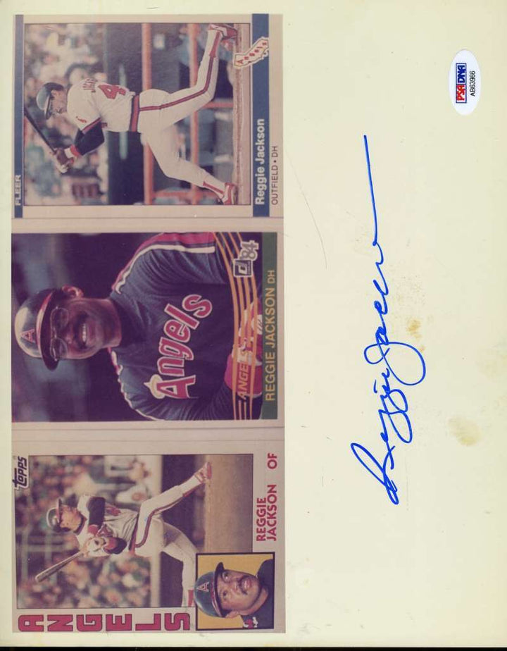 Reggie Jackson Angels Psa/dna Signed Cert 8x10 Photo Authentic Autograph