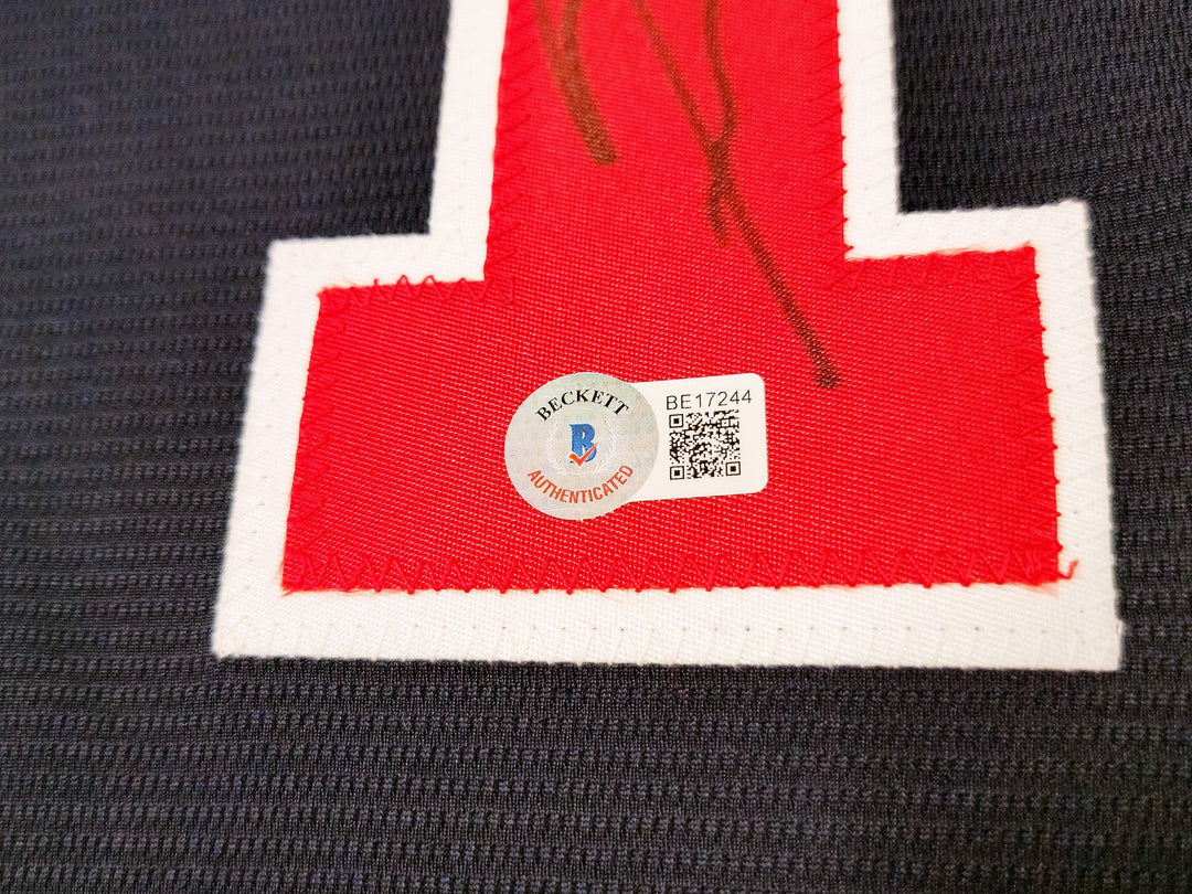 Atlanta Braves Ronald Acuna Jr. Signed Blue Nike Jersey Size L Beckett