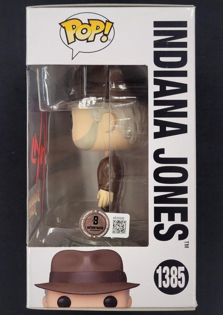 Harrison Ford signed Indiana Jones Funko Pop Figure 1385 autograph ~ Beckett BAS