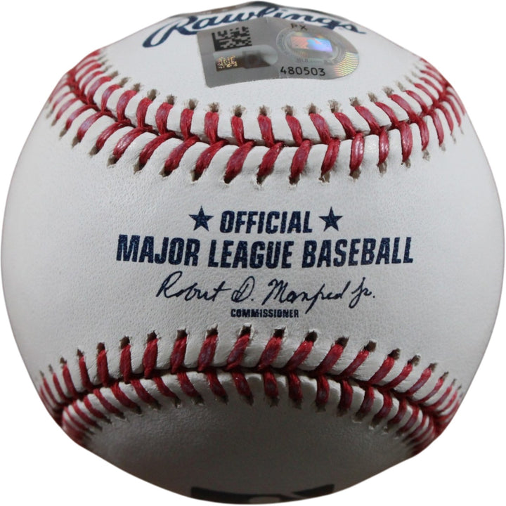 Travis Bassana Signed Cleveland Guardians OML Baseball 1st Pick Beckett 56305