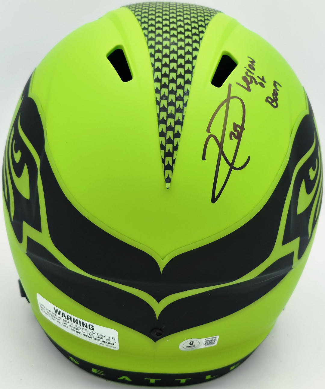Earl Thomas III Signed Seahawks Rave Green Full Sz Rep Speed Helmet Beckett Wit