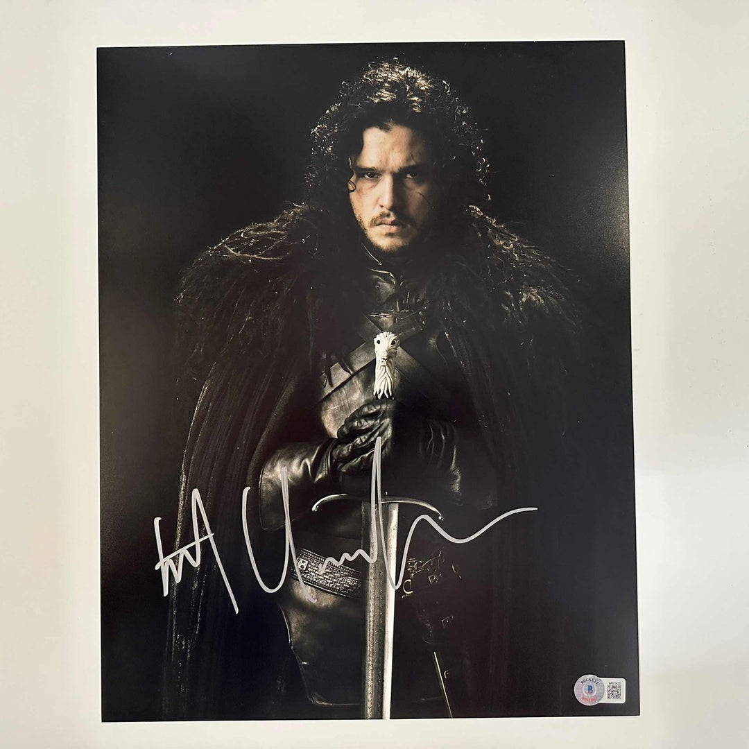 Autographed/Signed Kit Harrington Jon Snow Game Thrones 11x14 Photo BAS COA