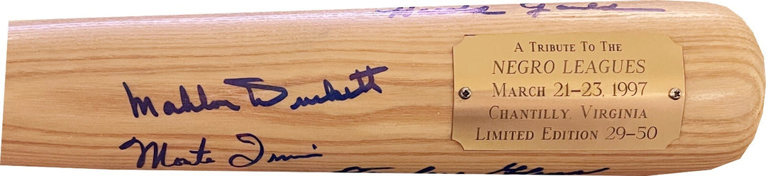 Negro League Tribute Signed Young Co Bat-14 sigs 20/50-Beckett Rev- Irvin/O'Neil