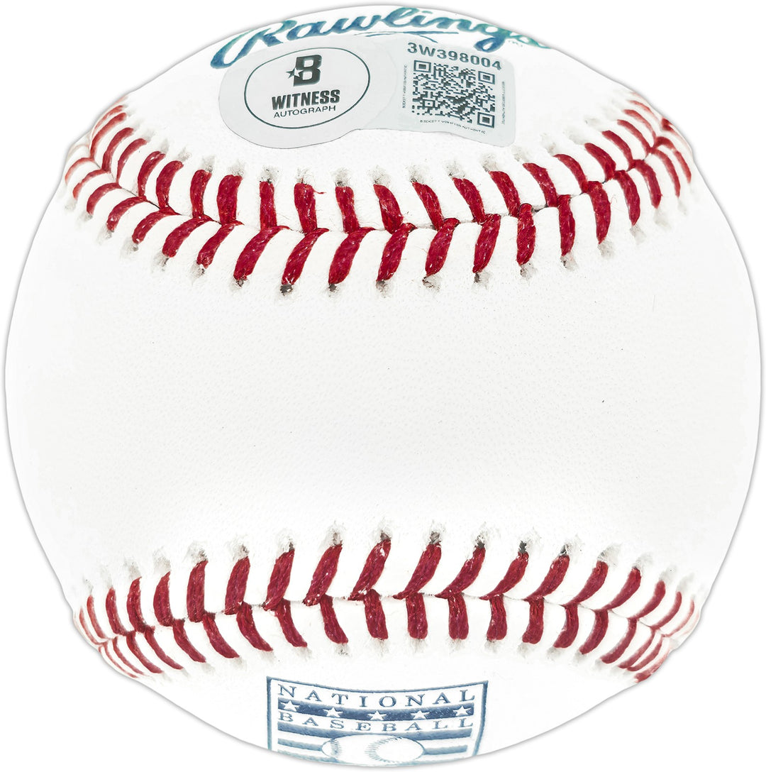 Ted Simmons Signed Official HOF Logo Baseball St. Louis Cardinals Beckett Wit