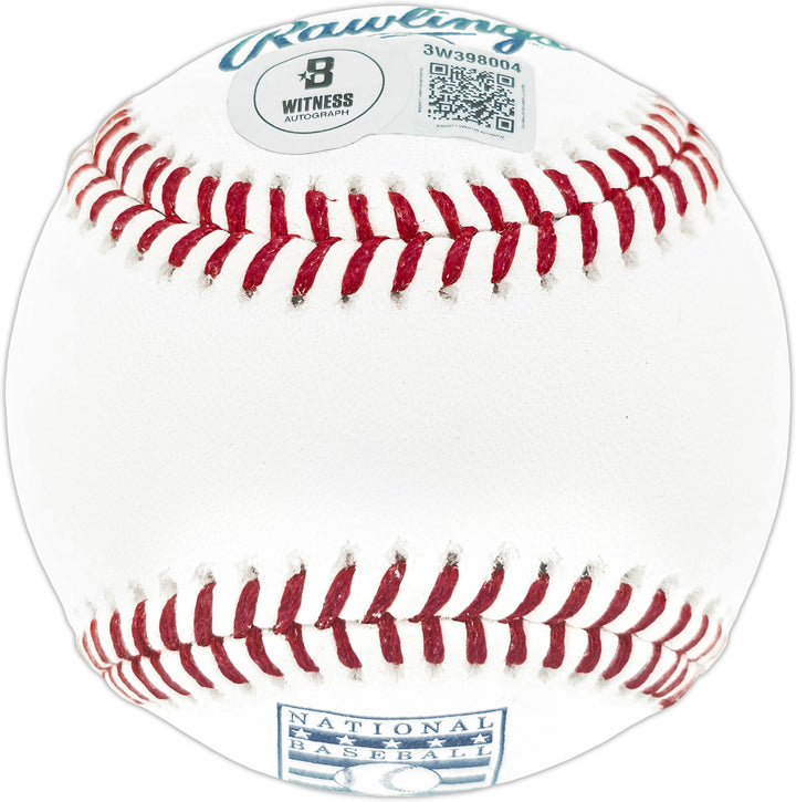 Ted Simmons Signed Official HOF Logo Baseball St. Louis Cardinals Beckett Wit