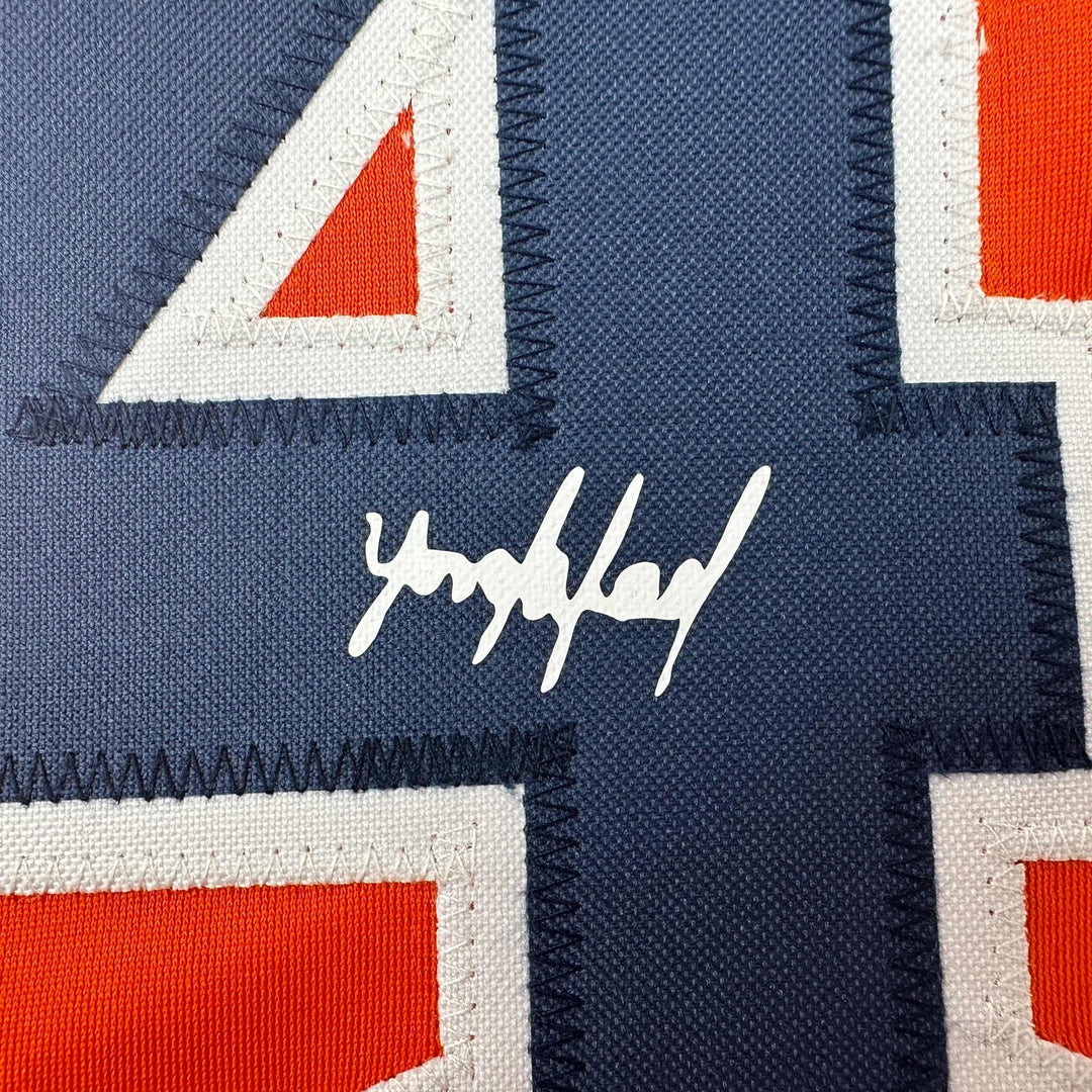 Facsimile Autographed Yordan Alvarez Houston Orange Reprint Auto Jersey Men's XL