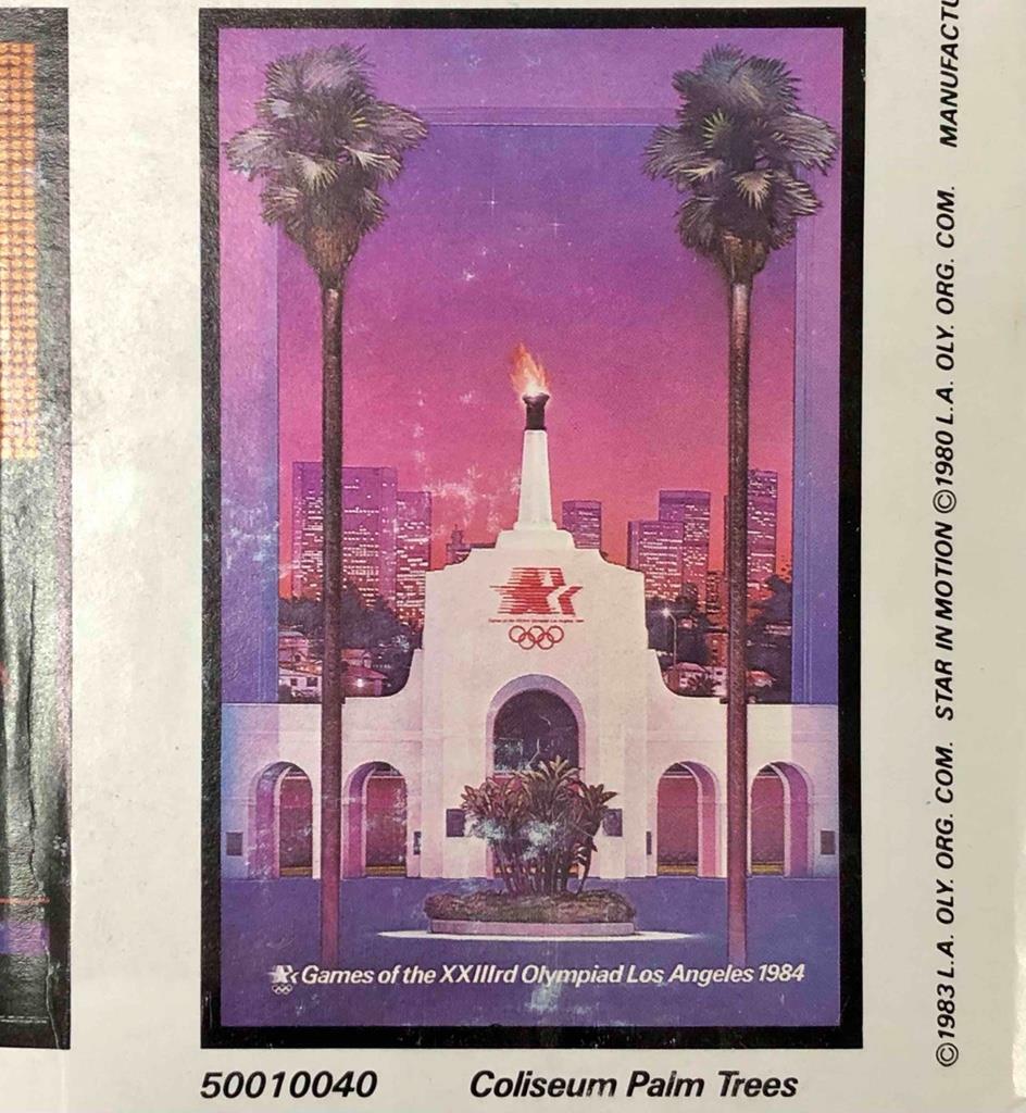 original 1984 Los Angeles Olympic Games 22x34 Olympiad LA Coliseum poster New