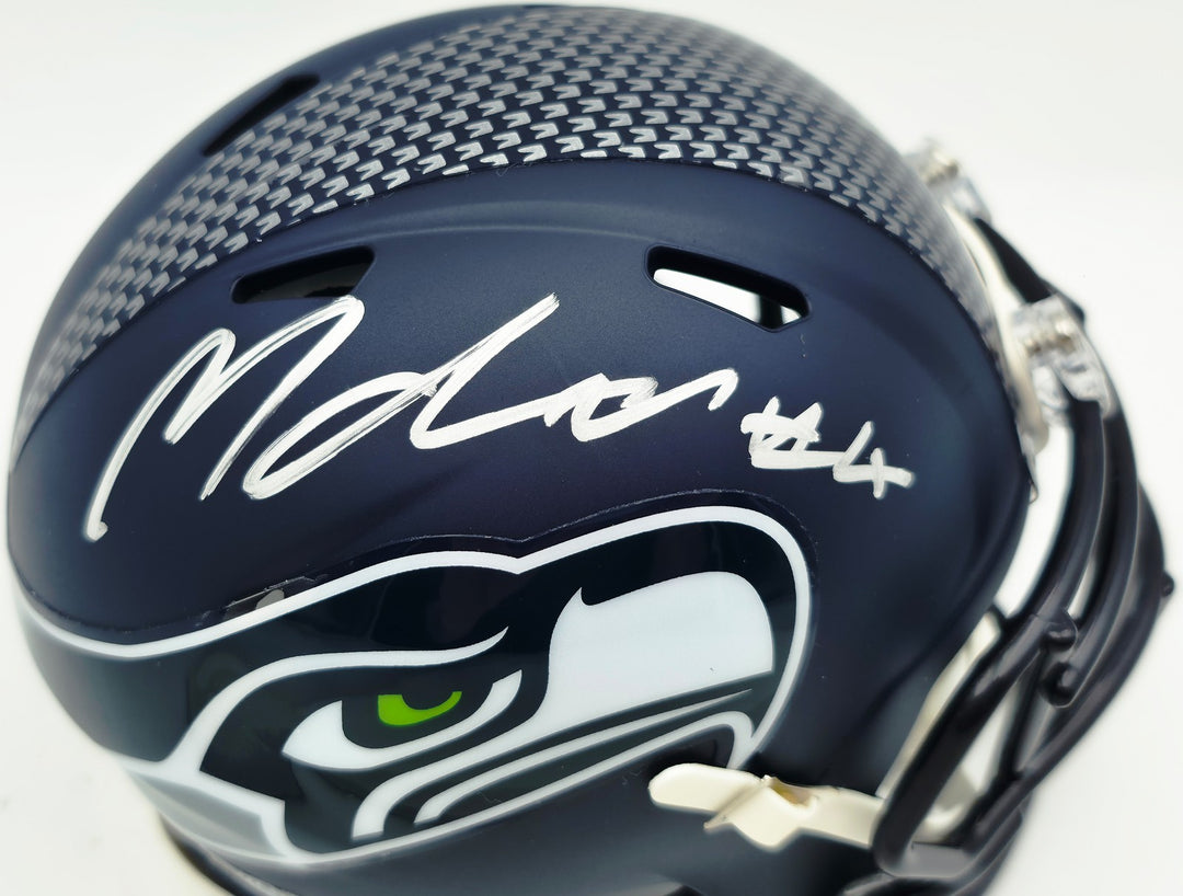Michael Dickson Signed Seahawks Blue Speed Mini Helmet MCS COA
