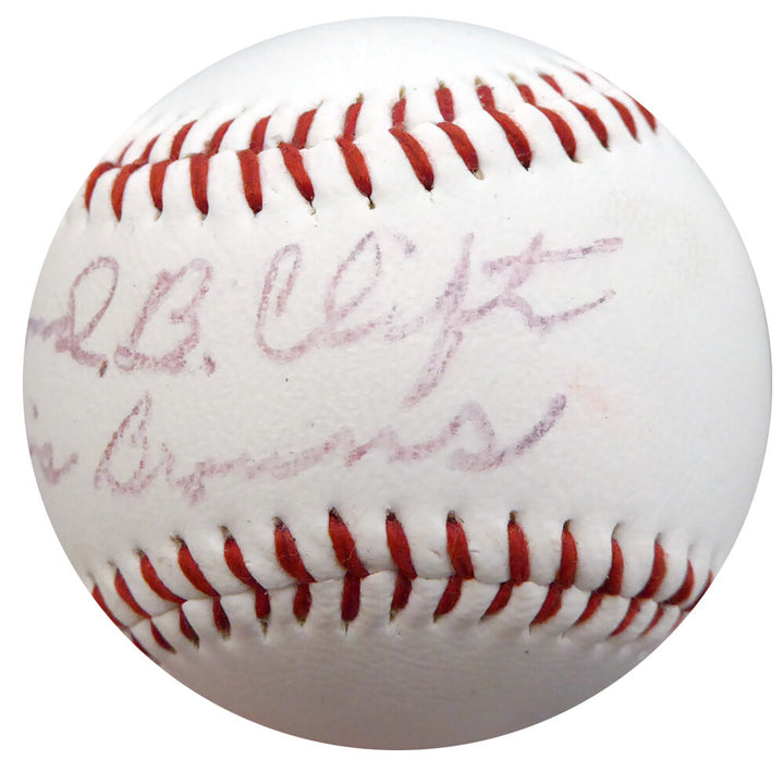 Harlond Clift Auto Signed Official OL Baseball St. Louis Browns Beckett