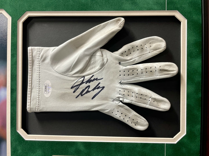 John Daly Signed & Game Played / Worn Golf Glove Framed JSA COA Photo Autograph