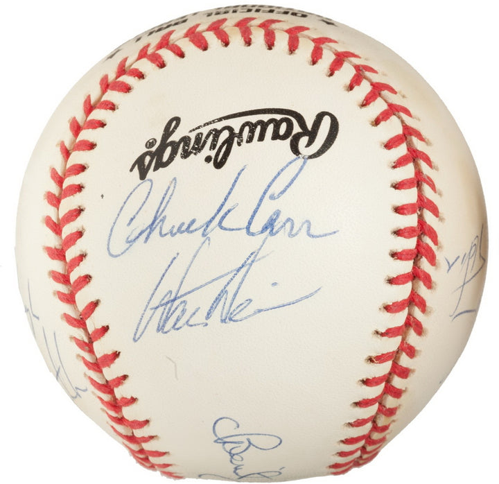 FLORIDA MARLINS TEAM SIGNED 1993 INAUGURAL LINE-UP SANTIAGO CONINE HOUGH FELIX +