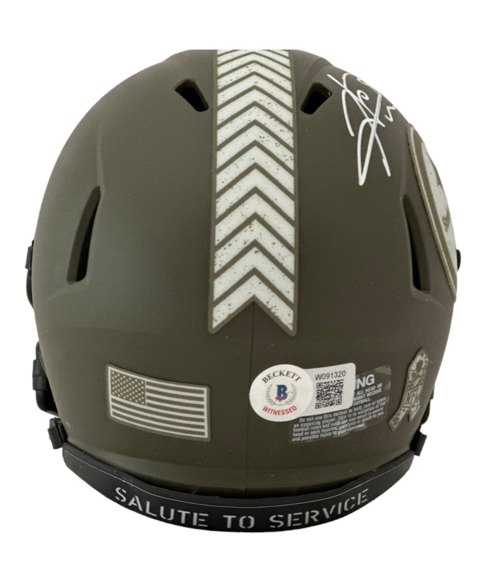 Hines Ward Signed Pittsburgh Steelers Salute Mini Helmet Beckett 42079
