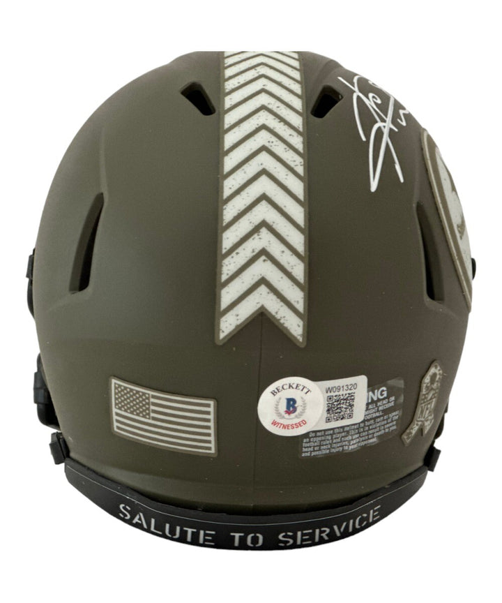 Hines Ward Signed Pittsburgh Steelers Salute Mini Helmet Beckett 42079