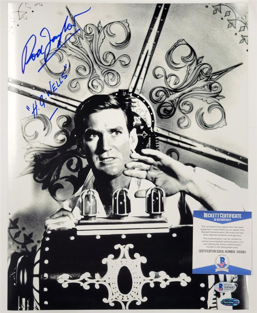 Rod Taylor signed "H.G. Wells" Time Machine 11x14 photo autograph ~ Beckett BAS