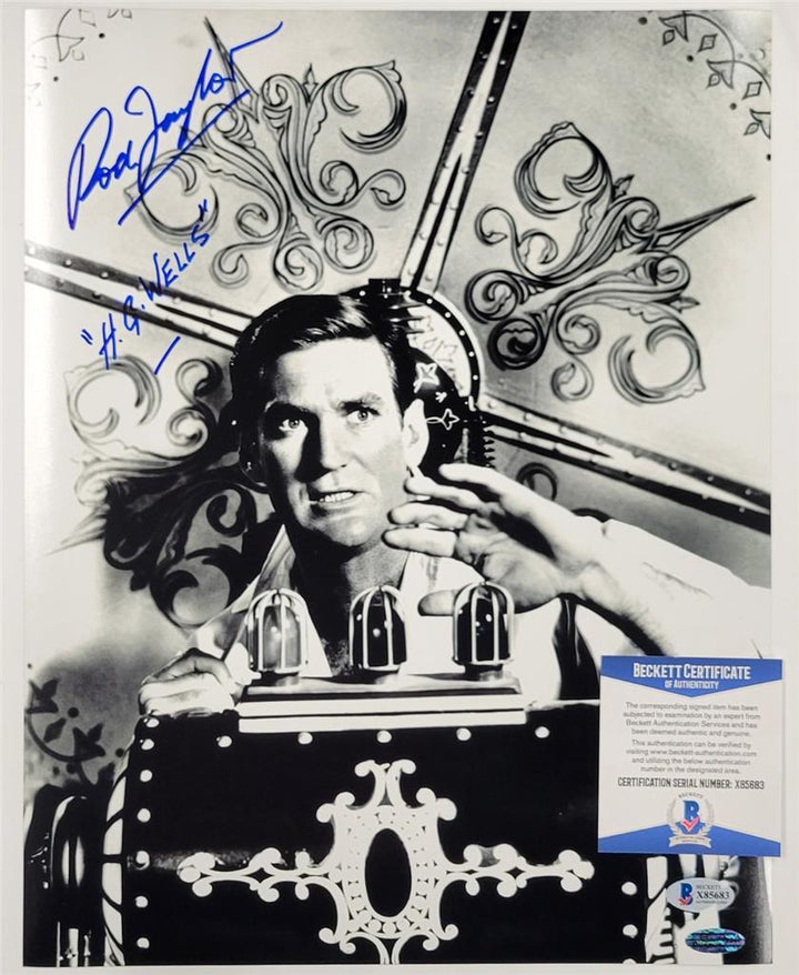 Rod Taylor signed "H.G. Wells" Time Machine 11x14 photo autograph ~ Beckett BAS