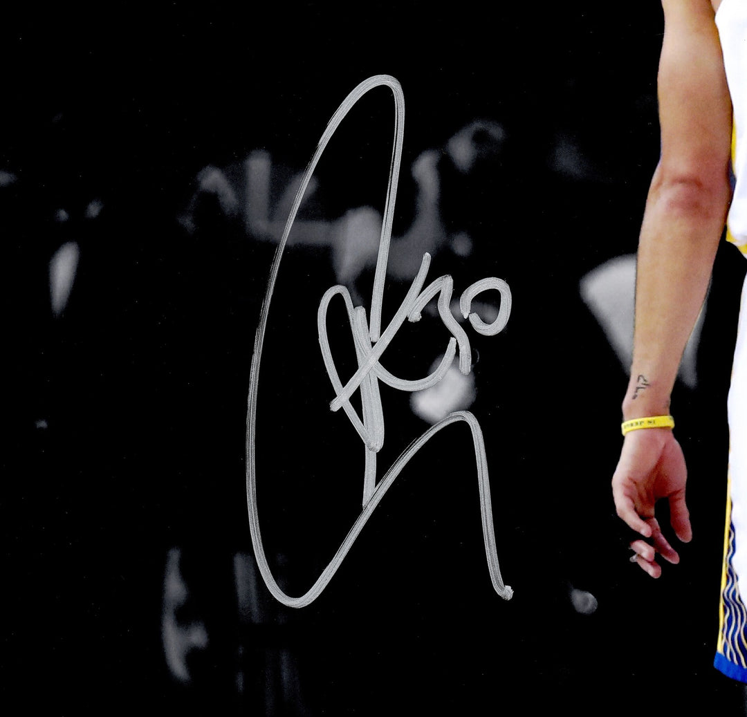 Stephen Curry Signed Framed 16x20 Photo Golden State Warriors Spotlight JSA