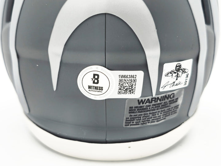 Ja'Marr Chase Signed Bengals Slate Silver Speed Mini Helmet Beckett Wit