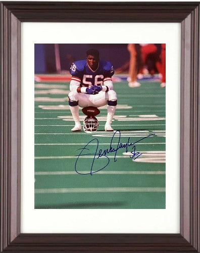 Lawrence Taylor signed NY Giants 8x10 Photo #56 imperfect Framed- NFL Alumni COA