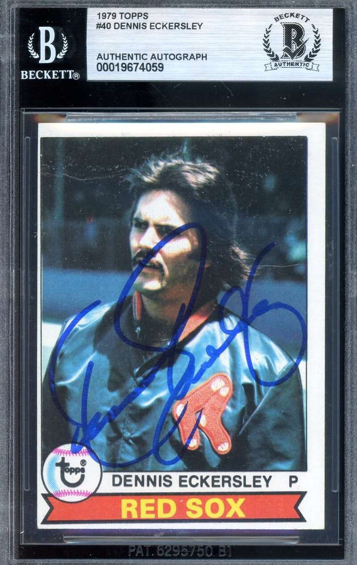 Dennis Eckersley Beckett BAS Signed 1979 Topps Autograph