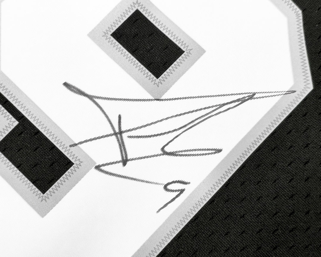 Spurs Tony Parker Auto Black Auth Mitchell Ness 01 Swingman Rookie Jersey M BAS