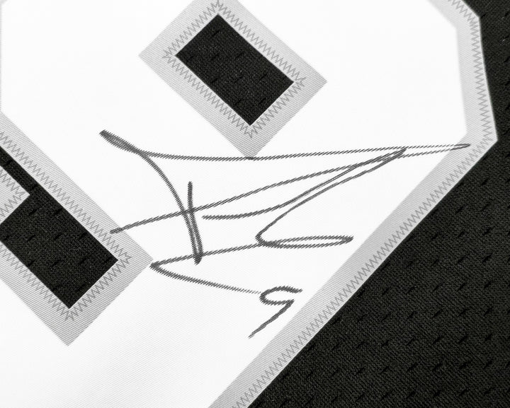 Spurs Tony Parker Auto Black Auth Mitchell Ness 01 Swingman Rookie Jersey M BAS