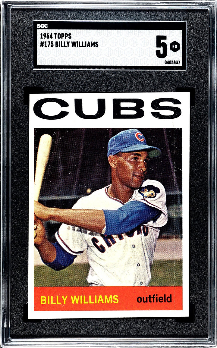 Billy Williams 1964 Topps Baseball Card #175 Chicago Cubs/HOF- SGC Graded 5 EX