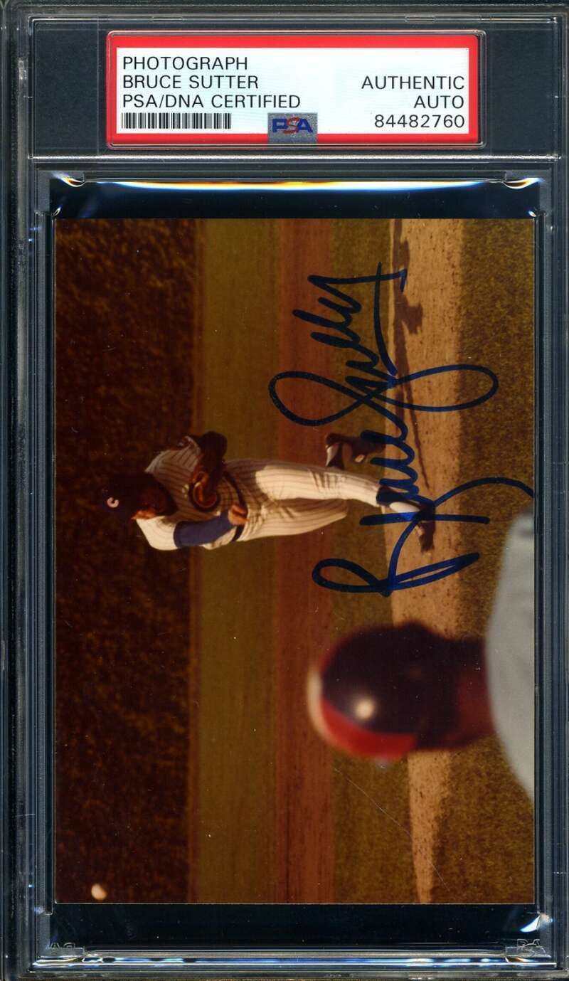 Bruce Sutter PSA DNA Coa Signed Original Photo Wrigley Field 1979 Autograph