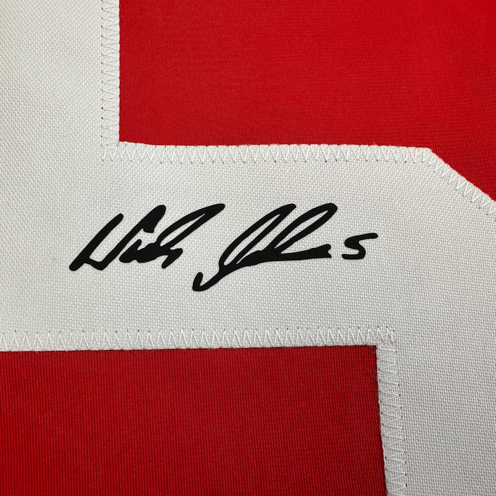 Facsimile Autographed Niklas Lidstrom Detroit Red Reprint Jersey Size Men's XL