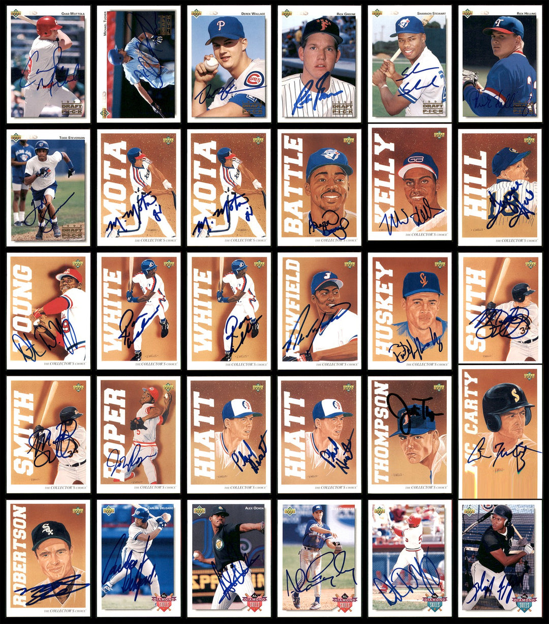 1992 Upper Deck Minor League Baseball Autographed Signed Cards Lot Of 123