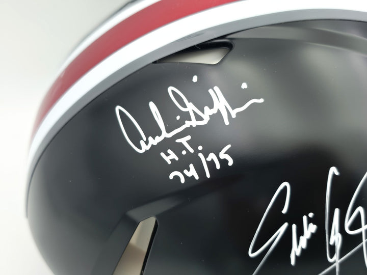 Archie Griffin Eddie George Troy Smith Auto Buckeyes Black Full Size Auth Helmet