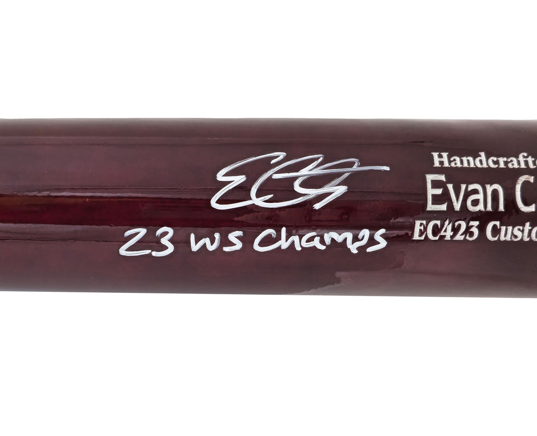 Evan Carter Auto Maroon Marucci Player Model Baseball Bat Rangers WS Champ BAS