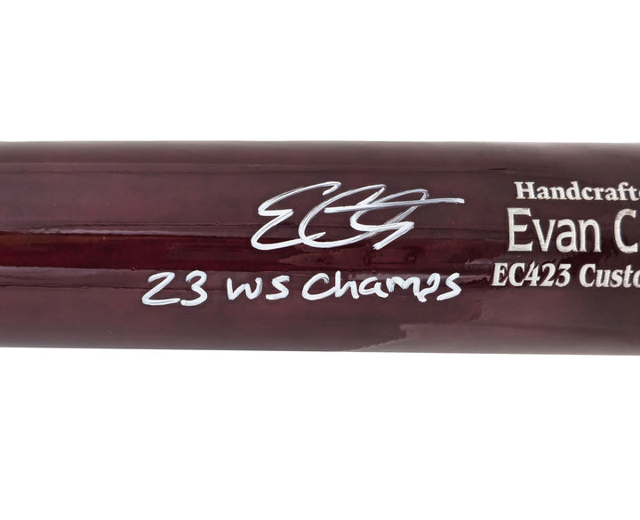 Evan Carter Auto Maroon Marucci Player Model Baseball Bat Rangers WS Champ BAS