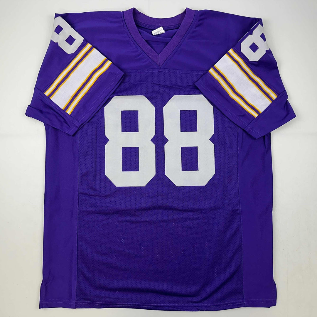 Facsimile Autographed Alan Page Minnesota Purple Reprint Jersey Size Men's XL