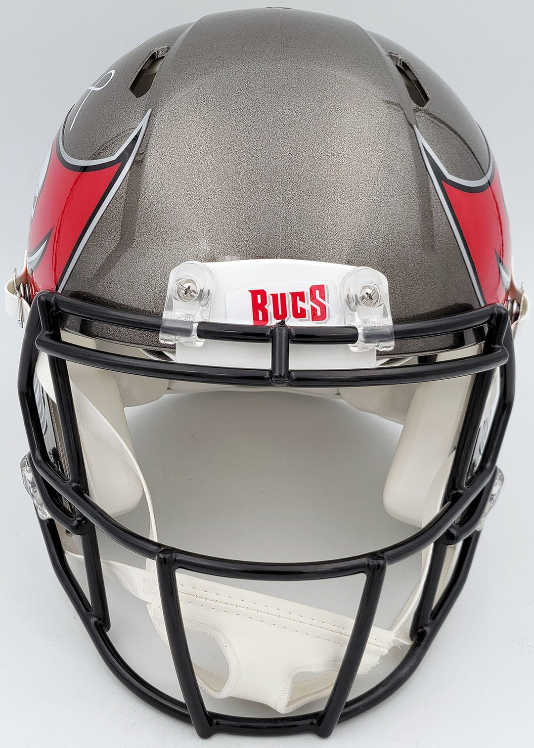 Tom Brady Signed Buccaneers Gray Full Size Authentic Speed Helmet Fanatics Holo