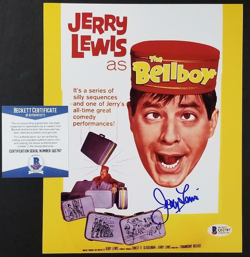 Jerry Lewis signed 8x10 Photo Autograph The Bellboy ~ Beckett BAS COA