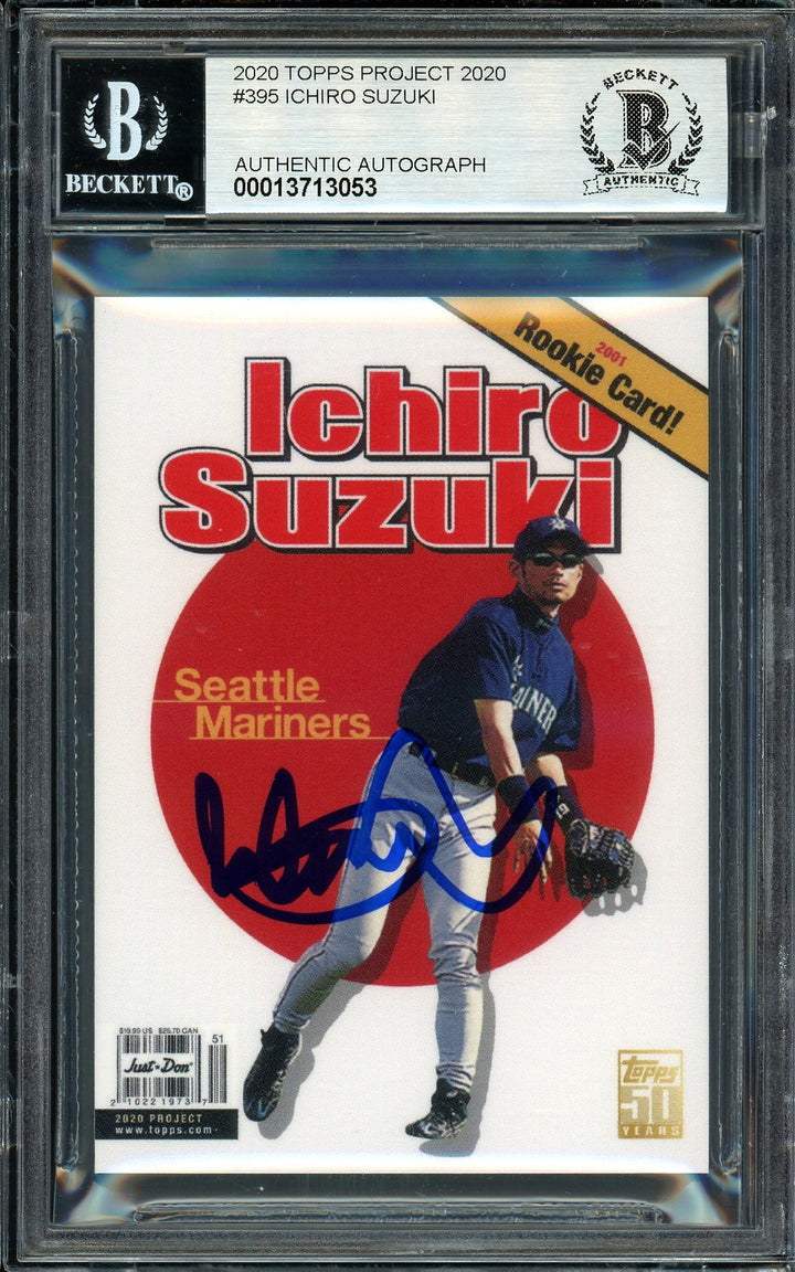 Ichiro Suzuki Auto Topps Project 2020 Don C Card 395 Mariners Sig 10 /10 BAS