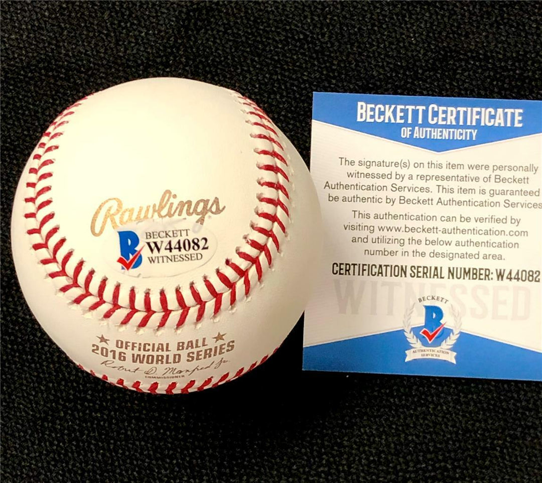Tommy La Stella "2016 WS Champs" signed Cubs World Series Baseball ~ BAS COA